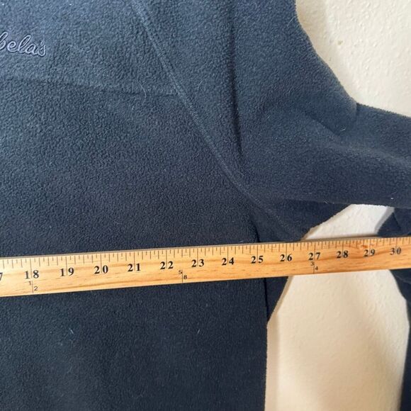 Cabelas Sweater Mens XL Black 1/4 Zip Fleece Pullover Mock Neck Outdoors - Picture 6 of 7